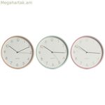 Պատի ժամացույց Home ESPRIT Coral Mint Lilac PVC 25,5 x 4,3 x 25,5 սմ (3 հատ)