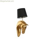 Պատի լամպ Home ESPRIT Black Golden Horse 220 V 18 x 21,5 x 50,5 սմ (2 հատ)
