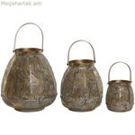 Սեղանի գորգերի հավաքածու Home ESPRIT Ոսկեգույն մետաղական 25 x 25 x 28 սմ