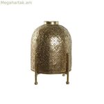 Մոմակալ Home ESPRIT Ոսկեգույն մետաղական բյուրեղյա 19 x 19 x 24,5 սմ