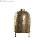 Մոմակալ Home ESPRIT Ոսկեգույն մետաղական բյուրեղյա 24 x 24 x 33 սմ