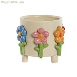 Տնային ծաղկաման ESPRIT բազմագույն կրեմագույն դոլոմիտ ծաղիկներ 20 x 20 x 18 սմ