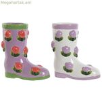 Տնային ծաղկաման ESPRIT սպիտակ յասամանագույն դոլոմիտ կոշիկ 21 x 11 x 22 սմ (2 հատ)