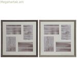 Լուսանկարի շրջանակ Home ESPRIT շագանակագույն բնական բյուրեղյա պոլիստիրոլ Urban 34 x 3 x 34 սմ (2 հատ)