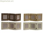 Լուսանկարի շրջանակ Home ESPRIT Շագանակագույն Բեժ Բնական Փղոսկրի Բյուրեղյա Պոլիպրոպիլեն 47 X 2 X 16 սմ (4 հատ)