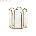 Զարդատուփ Home ESPRIT Ոսկեգույն մետաղական բյուրեղապակյա 9,2 X 8,2 X 9,5 սմ