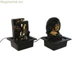 Այգու շատրվան Home ESPRIT Ռեզինե Բուդդա Արևելյան 21 x 19 x 27 սմ (2 հատ)