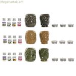 Եթերային յուղի այրիչ Home ESPRIT 17 x 13,5 x 8 սմ (3 հատ)