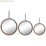 Պատի հայելի Home ESPRIT Natural Tropical (3 հատ)