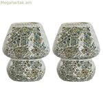 Սեղանի լամպ Home ESPRIT Կանաչ Երկնագույն 25 Վտ 220 Վ (2 հատ)