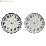 Պատի ժամացույց Home ESPRIT Սև մոխրագույն PVC 30 x 4 x 30 սմ (2 հատ)