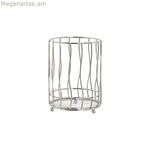 Դանակ-պատառաքաղի զամբյուղ Home ESPRIT Արծաթագույն մետաղ 11.5 x 11.5 x 15.5 սմ