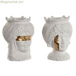 Տնային ծաղկաման ESPRIT սպիտակ ոսկեգույն ճենապակյա 15 x 15 x 26.5 սմ (2 հատ)