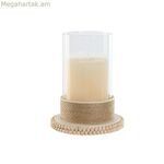 Մոմակալ Home ESPRIT Բաց շագանակագույն մետաղական պարան 17 x 17 x 23 սմ