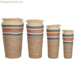 Planter Home ESPRIT Multicolour Fiber Arab (4 միավոր)