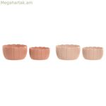 Տնային ծաղկաման ESPRIT Terracotta բաց վարդագույն ցեմենտե Shabby Chic 18 x 18 x 10 սմ (2 հատ) (2 հատ)