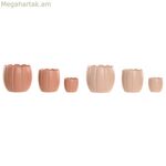 Տնային ծաղկաման ESPRIT Terracotta բաց վարդագույն ցեմենտե Shabby Chic 15 x 15 x 13 սմ (3 հատ) (2 հատ)