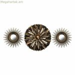 Պատի հայելի Versa 35 x 35 սմ բազմագույն (3 հատ) (3 հատ)