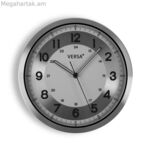 Պատի ժամացույց Versa արծաթագույն մետաղական ալյումինե քվարց 4,1 x 30,5 x 30,5 սմ