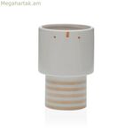 Բեժ կերամիկական ծաղկաման Versa Face 8 x 16 x 8 սմ