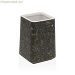 Ատամի խոզանակի պահոց Versa սև կերամիկական պլաստիկ 7 x 10 x 7 սմ