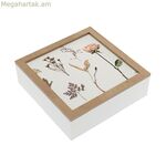 Դեկորատիվ տուփ Versa MDF փայտե ծաղիկներ