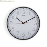 Պատի ժամացույց Versa սպիտակ արծաթագույն պլաստիկ քվարց 4,3 x 30,5 x 30,5 սմ