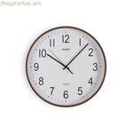 Պատի ժամացույց Versa պլաստիկ քվարց MDF փայտ 4 x 30 x 30 սմ