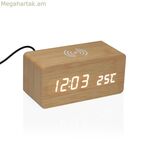 Զարթուցիչ Versa MDF փայտե մինիմալիստական 7 x 7 x 15 սմ