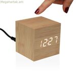 Զարթուցիչ Versa MDF փայտե մինիմալիստական 6,4 x 6,3 x 6,4 սմ