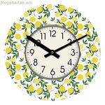 Պատի ժամացույց Versa Wood Lemon 4 x 30 x 30 սմ