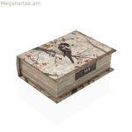 Զարդերի տուփ Versa կտավ MDF փայտ 7 x 22 x 16 սմ թռչուն