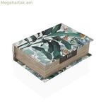 Զարդերի տուփ Versa կտավ MDF փայտ 7 x 22 x 16 սմ արևադարձային