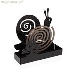 Մոծակների դեմ պարույրների հենարան Versa սև մետաղական 5 x 17 x 17 սմ խխունջ