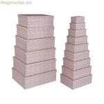 Versa կարմիր ստվարաթղթե վարդերով դեկորատիվ տուփերի հավաքածու (15 հատ)