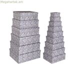 Դեկորատիվ տուփերի հավաքածու Versa Cardboard Lavendar (15 հատ)