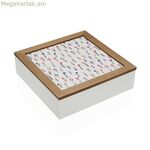 Զարդերի տուփ Versa BLUME MDF փայտե 24 x 7 x 24 սմ