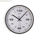 Պատի ժամացույց Versa սև պլաստիկ 30 x 30 x 4 սմ