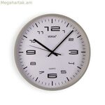 Պատի ժամացույց Versa մոխրագույն պլաստիկ 30 x 30 x 4 սմ