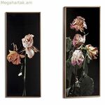 Նկարչություն Նվերի Դեկոր Սև Ոսկեգույն Ոսկեգույն Փայտաթղթե Ծաղիկներ 21,2 x 2 x 51,2 սմ 21,2 x 51,2 x 2 սմ