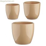 Ծաղկամանների հավաքածու Ibergarden Beige Clay 22,5 x 19 x 22,5 սմ