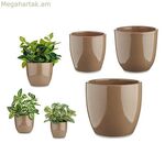 Ծաղկամանների հավաքածու Ibergarden Brown Taupe Clay 22,5 x 19 x 22,5 սմ