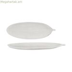 Կենտրոնական զարդարանք՝ նվերների դեկոր՝ սպիտակ MDF, փայտե, 49 x 2,7 x 17,3 սմ, բույսի տերև