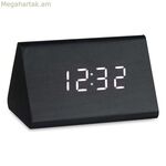 Սեղանի վերևի թվային ժամացույց՝ սև գույնի նվերների դեկորով