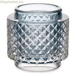 Մոմակալի նվերի դեկոր կապույտ ապակի 9 x 8,8 x 9 սմ