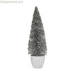 Սուրբ Ծննդյան եղևնի Krist+ սպիտակ արծաթե պլաստիկ 10 x 33 x 10 սմ