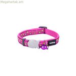 Կատվի վզնոց կարմիր Դինգո Աստղեր Լայմ տաք 20-32 սմ վարդագույն