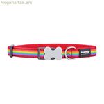 Շան վզնոց՝ կարմիր, Դինգո, ծիածանագույն, 20-32 սմ, բազմագույն