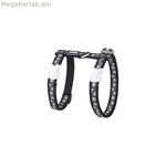 Շան համար նախատեսված ամրակապ կարմիր, դինգո, ադամանդե սև