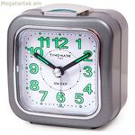 Անալոգային զարթուցիչ Ժամանակի նշիչ Մոխրագույն Լուռ ձայնով Գիշերային ռեժիմ (7.5 x 8 x 4.5 սմ)